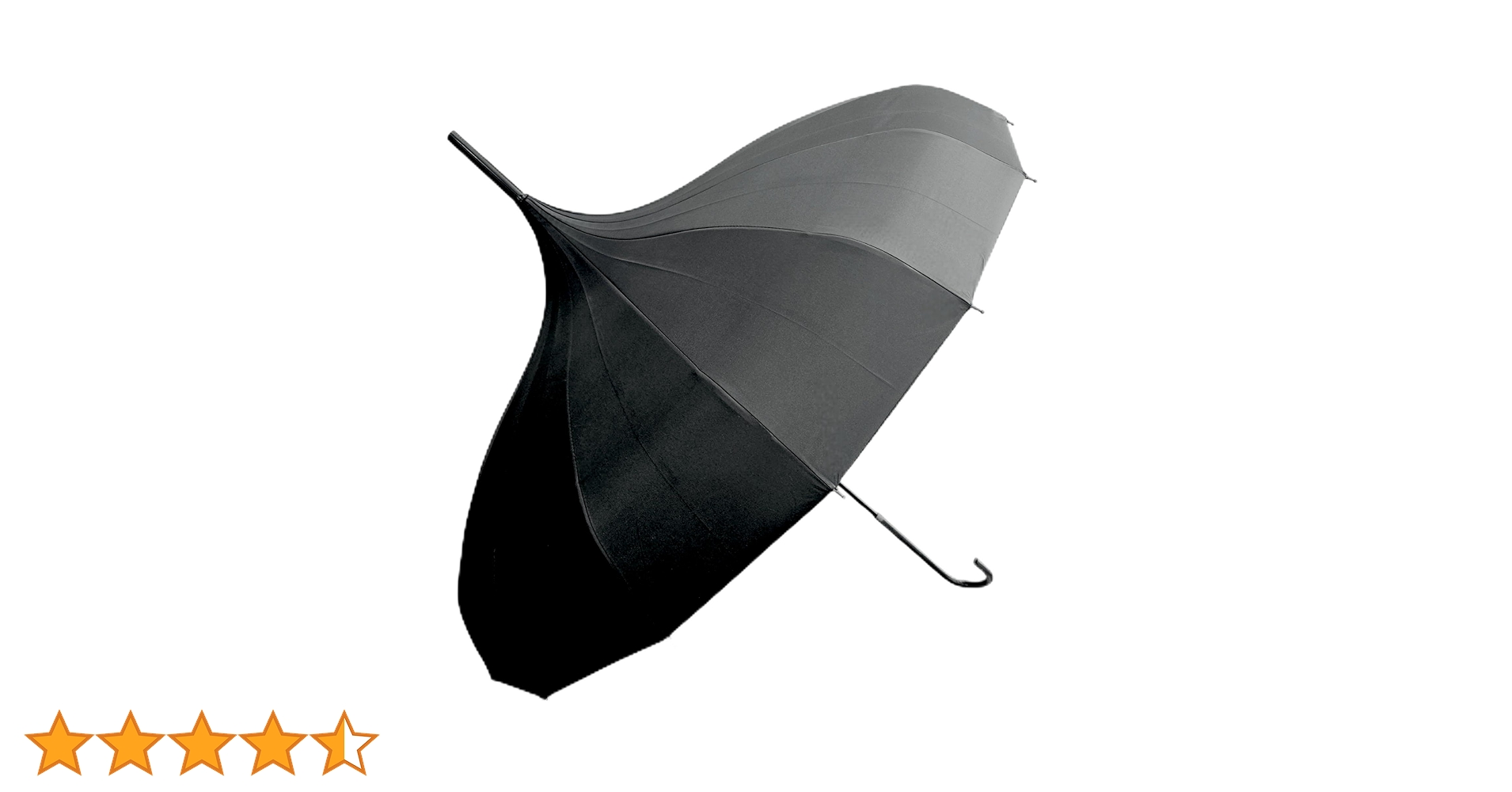 Gothic Black Pagoda Umbrella - Perfect For Rain Or Shine